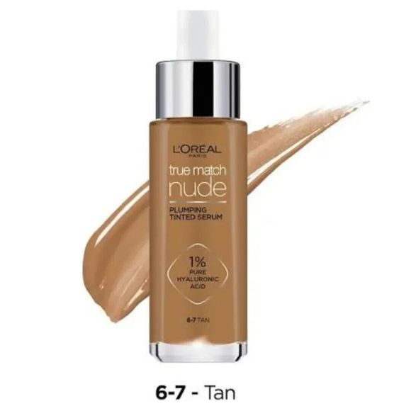 L'Oreal Paris True Match Hyaluronic Tinted Serum Makeup Skincare "Tan 6-7" 1 oz - Picture 2 of 5